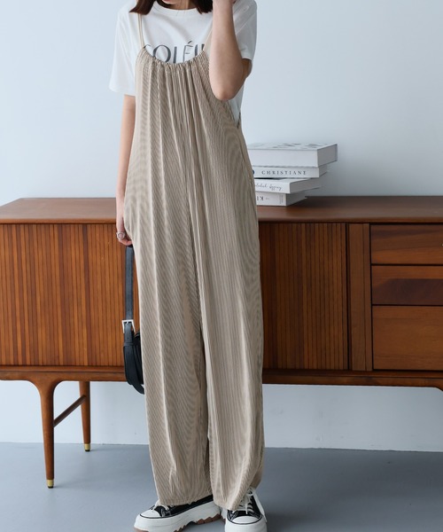 Doula Doula（ドゥーラドゥーラ）の「ワイドサロペットパンツ（サロペット/オーバーオール・レディース・ベージュ/アイボリー/ブラック/グレイッシュベージュ・FREE）」の12枚目の写真
