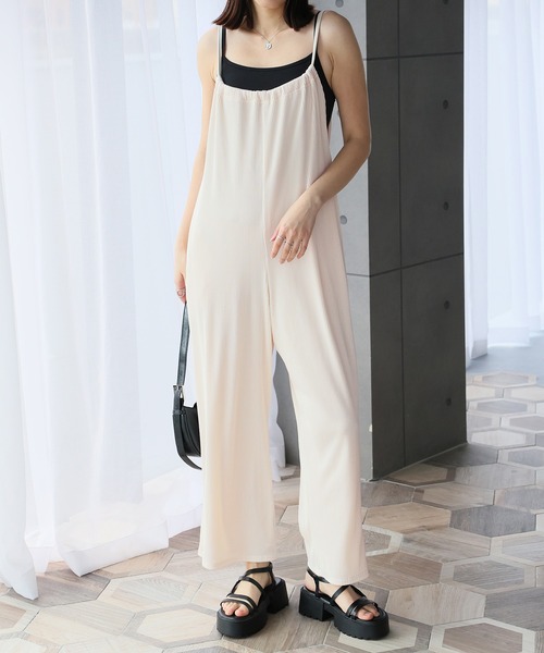 Doula Doula（ドゥーラドゥーラ）の「ワイドサロペットパンツ（サロペット/オーバーオール・レディース・ベージュ/アイボリー/ブラック/グレイッシュベージュ・FREE）」の21枚目の写真