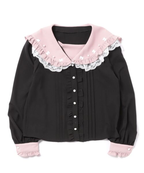 Ank Rouge（アンクルージュ）の「プチリボンセーラーブラウス（シャツ