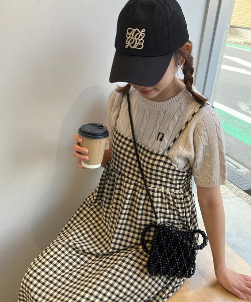 AS KNOW AS plus（アズノゥアズプラス）の「◎リボンジャカード＆ロゴ刺繍ケーブル半袖ニットプルオーバー（ニット/セーター・レディース・ネイビー/グレー/ピンク/アイボリー/グレー系/レッド系/サックスブルー系/レッド系1/アイボリー系/ネイビー系/アイボリー系1・FREE）」の20枚目の写真