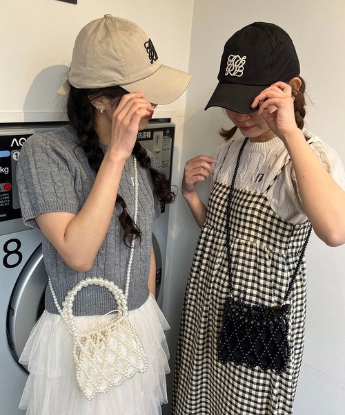 AS KNOW AS plus（アズノゥアズプラス）の「◎リボンジャカード＆ロゴ刺繍ケーブル半袖ニットプルオーバー（ニット/セーター・レディース・ネイビー/グレー/ピンク/アイボリー/グレー系/レッド系/サックスブルー系/レッド系1/アイボリー系/ネイビー系/アイボリー系1・FREE）」の21枚目の写真