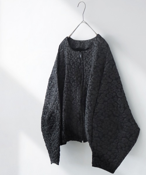antiqua(アンティカ)の「ジャガードショートジャケット(ノーカラージャケット・レディース・ブラック・ONESIZE)」の15枚目の写真