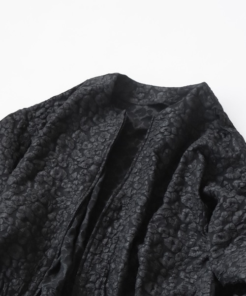 antiqua(アンティカ)の「ジャガードショートジャケット(ノーカラージャケット・レディース・ブラック・ONESIZE)」の16枚目の写真