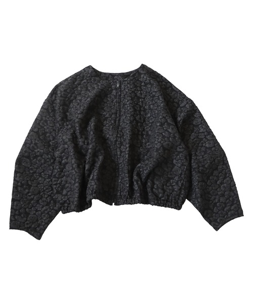 antiqua(アンティカ)の「ジャガードショートジャケット(ノーカラージャケット・レディース・ブラック・ONESIZE)」の17枚目の写真