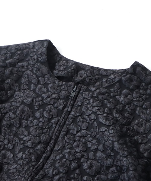 antiqua(アンティカ)の「ジャガードショートジャケット(ノーカラージャケット・レディース・ブラック・ONESIZE)」の18枚目の写真