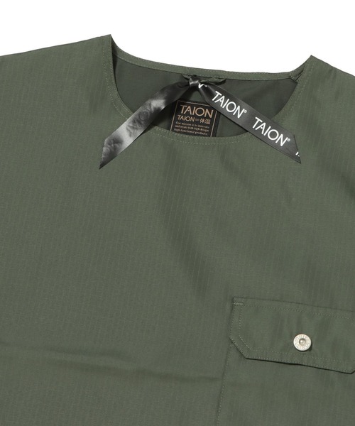 TAION（タイオン）の「MILITARY NO SLEEVE CUT SEW　CS01NDML-1（Tシャツ/カットソー・メンズ・グリーン・LARGE/XX-LARGE/X-LARGE/3）」の3枚目の写真