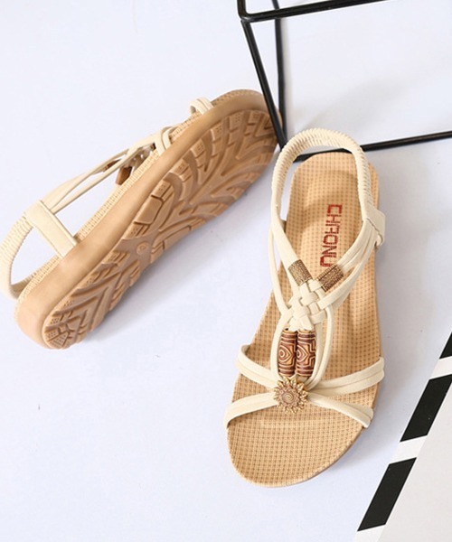 Miniministore(ミニミニストア)の「フラット サンダル エスニック風 靴 夏(サンダル・レディース・ブラック/ブラウン/ベージュ・23.0cm/24.5cm/24.0cm/25.0cm/23.5cm)」の10枚目の写真