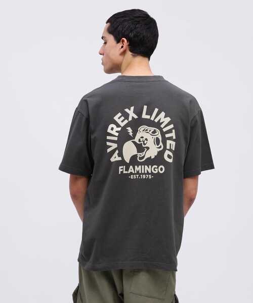 AVIREX（アヴィレックス）の「NORSE ART T-SHIRT FRAMINGO / ノーズアート Tシャツ フラミンゴ / AVIREX / アヴィレックス（Tシャツ/カットソー・メンズ・ブルー/ブラック/ナチュラル・XX-LARGE/X-LARGE/LARGE/MEDIUM）」の21枚目の写真