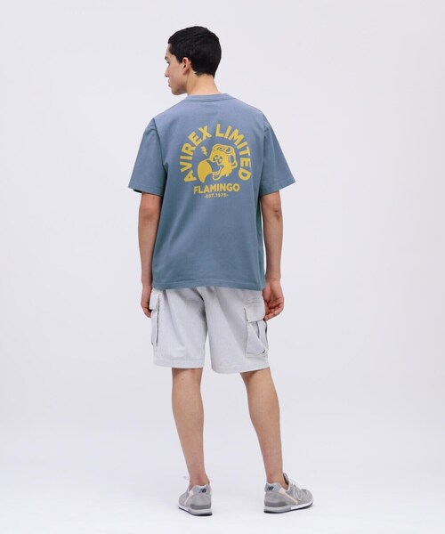 AVIREX（アヴィレックス）の「NORSE ART T-SHIRT FRAMINGO / ノーズアート Tシャツ フラミンゴ / AVIREX / アヴィレックス（Tシャツ/カットソー・メンズ・ブルー/ブラック/ナチュラル・XX-LARGE/X-LARGE/LARGE/MEDIUM）」の11枚目の写真