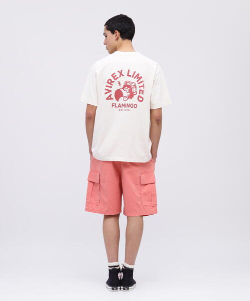 AVIREX（アヴィレックス）の「NORSE ART T-SHIRT FRAMINGO / ノーズアート Tシャツ フラミンゴ / AVIREX / アヴィレックス（Tシャツ/カットソー・メンズ・ブルー/ブラック/ナチュラル・XX-LARGE/X-LARGE/LARGE/MEDIUM）」の7枚目の写真