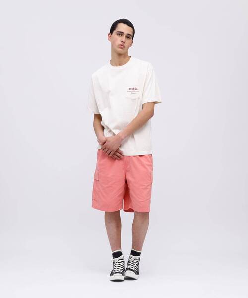 AVIREX（アヴィレックス）の「NORSE ART T-SHIRT FRAMINGO / ノーズアート Tシャツ フラミンゴ / AVIREX / アヴィレックス（Tシャツ/カットソー・メンズ・ブルー/ブラック/ナチュラル・XX-LARGE/X-LARGE/LARGE/MEDIUM）」の4枚目の写真