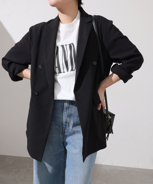 美品 ジャーナルスタンダード レサージュ アイアスダブルジャケット ブラック 黒 journal standard L'essage（ジャーナルスタンダードレサージュ