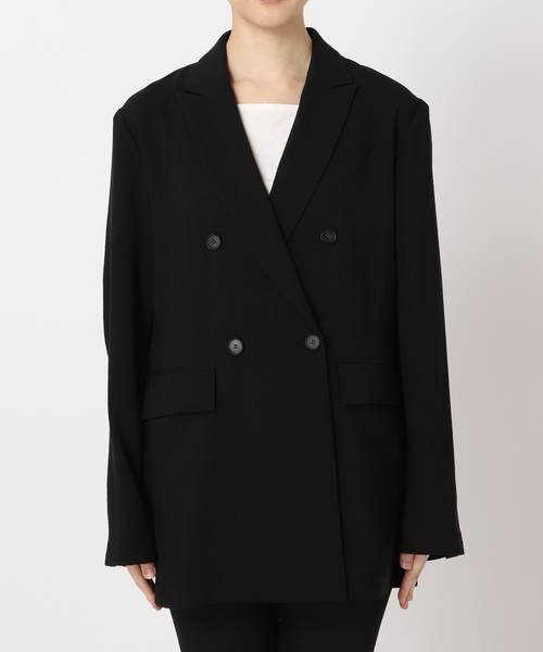 美品 ジャーナルスタンダード レサージュ アイアスダブルジャケット ブラック 黒 アイアスダブルブレステッドジャケット | ジャーナル