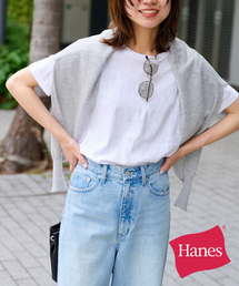 HANES（ヘインズ）の「《2枚セット》【Hanes / ヘインズ】2P JAPAN FIT クルーネックTシャツ（Tシャツ/カットソー・レディース）」