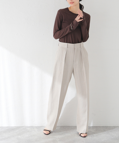BASERANGE/ベースレンジ】LONG SLEEVE TEE：カットソー（Tシャツ