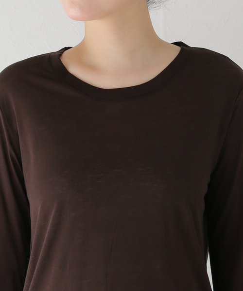 BASERANGE(ベースレンジ)の「【BASERANGE/ベースレンジ】LONG SLEEVE TEE:カットソー(Tシャツ/カットソー・レディース・ベージュ/ブラウン/アイボリー/ブラウン系その他/ピンク系その他・SMALL)」の17枚目の写真