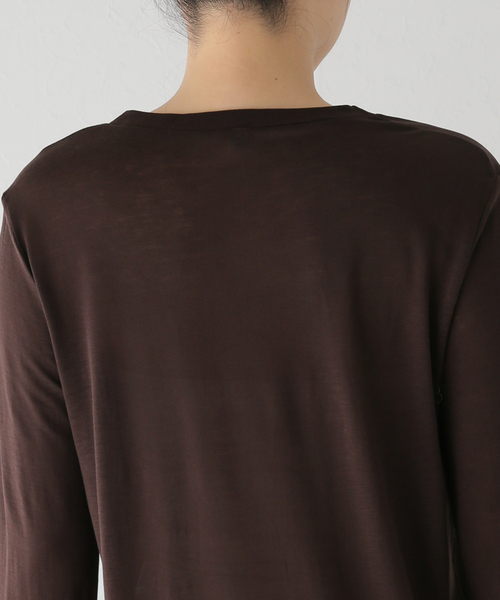 BASERANGE(ベースレンジ)の「【BASERANGE/ベースレンジ】LONG SLEEVE TEE:カットソー(Tシャツ/カットソー・レディース・ベージュ/ブラウン/アイボリー/ブラウン系その他/ピンク系その他・SMALL)」の18枚目の写真