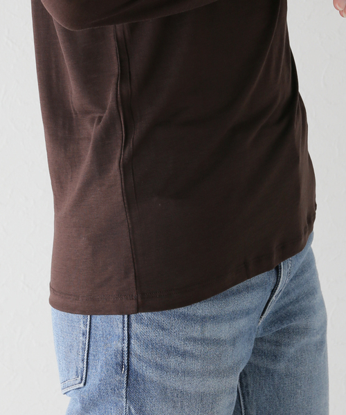 BASERANGE(ベースレンジ)の「【BASERANGE/ベースレンジ】LONG SLEEVE TEE:カットソー(Tシャツ/カットソー・レディース・ベージュ/ブラウン/アイボリー/ブラウン系その他/ピンク系その他・SMALL)」の21枚目の写真