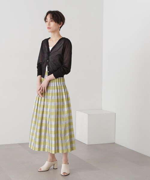 N.（N. Natural Beauty Basic）（エヌエヌナチュラルビューティーベーシック）の「◆レヴィータカーディガン（カーディガン/ボレロ・レディース・オフホワイト/ライム/モカ/ブラック/ブラック系その他・MEDIUM）」の22枚目の写真