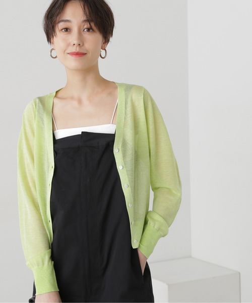 N.（N. Natural Beauty Basic）（エヌエヌナチュラルビューティーベーシック）の「◆レヴィータカーディガン（カーディガン/ボレロ・レディース・オフホワイト/ライム/モカ/ブラック/ブラック系その他・MEDIUM）」の5枚目の写真