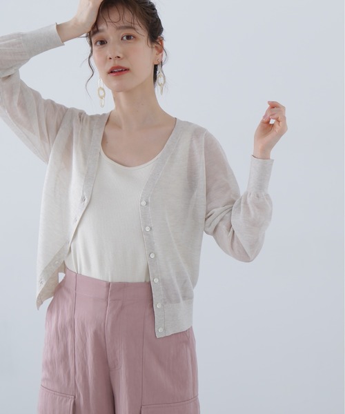N.（N. Natural Beauty Basic）（エヌエヌナチュラルビューティーベーシック）の「◆レヴィータカーディガン（カーディガン/ボレロ・レディース・オフホワイト/ライム/モカ/ブラック/ブラック系その他・MEDIUM）」の15枚目の写真