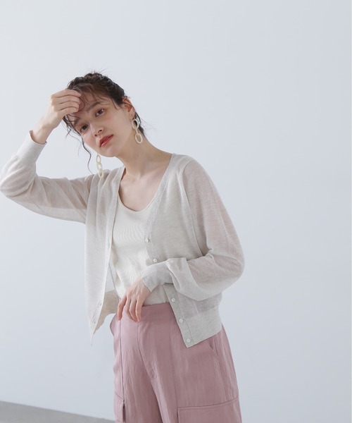 N.（N. Natural Beauty Basic）（エヌエヌナチュラルビューティーベーシック）の「◆レヴィータカーディガン（カーディガン/ボレロ・レディース・オフホワイト/ライム/モカ/ブラック/ブラック系その他・MEDIUM）」の16枚目の写真