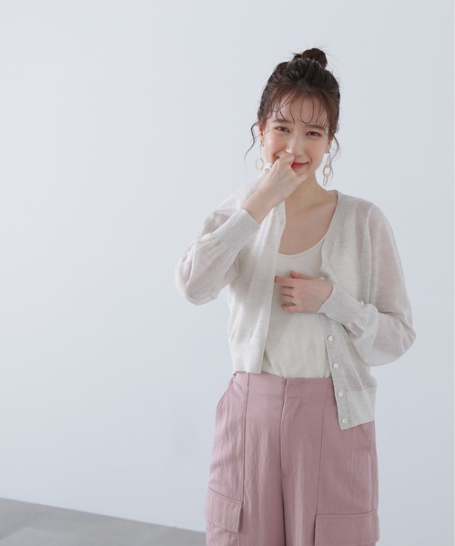 N.（N. Natural Beauty Basic）（エヌエヌナチュラルビューティーベーシック）の「◆レヴィータカーディガン（カーディガン/ボレロ・レディース・オフホワイト/ライム/モカ/ブラック/ブラック系その他・MEDIUM）」の20枚目の写真