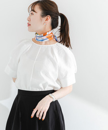 URBAN RESEARCH ROSSO WOMEN（アーバンリサーチ　ロッソ）の「5分袖タックボリュームシアーブラウス（シャツ/ブラウス）」