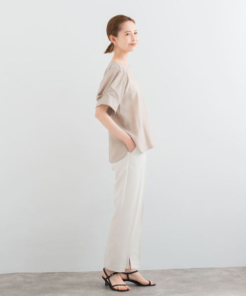 URBAN RESEARCH ROSSO WOMEN（アーバンリサーチ　ロッソ）の「5分袖タックボリュームシアーブラウス（シャツ/ブラウス・レディース・ホワイト/モカ/オレンジ系その他・FREE）」の19枚目の写真