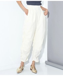 Settimissimo | サイドギャザー ナイロン パンツ ロング(その他パンツ)