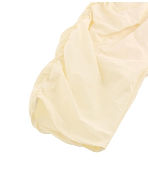 Settimissimo（セッティミッシモ）の「サイドギャザー ナイロン パンツ ロング（その他パンツ・レディース・ブラック/アイボリー・M）」の19枚目の写真