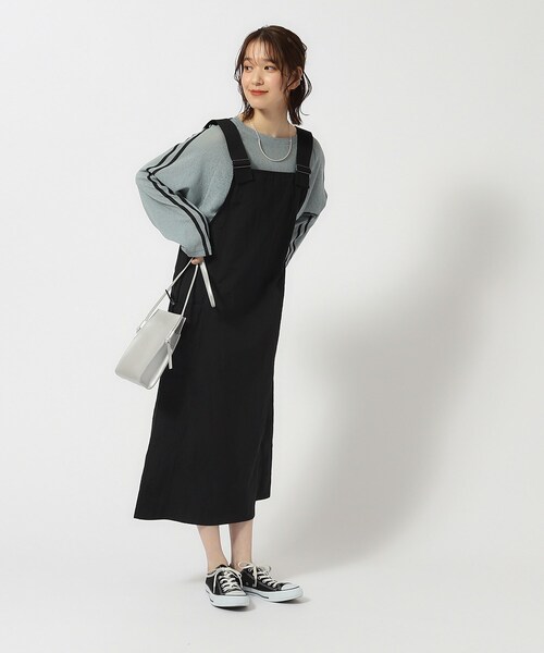 Cutie Blonde(キューティーブロンド)の「◆大人の抜け感コーデに ライン入りシアートップス(Tシャツ/カットソー・レディース・チャコールグレー/ホワイト系/グリーン系・04/03/02)」の14枚目の写真