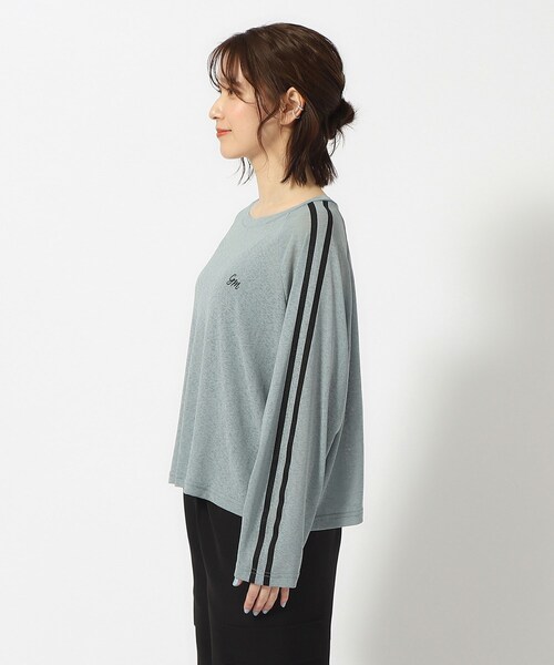 Cutie Blonde(キューティーブロンド)の「◆大人の抜け感コーデに ライン入りシアートップス(Tシャツ/カットソー・レディース・チャコールグレー/ホワイト系/グリーン系・04/03/02)」の17枚目の写真