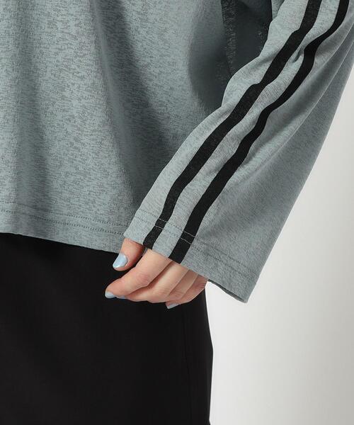 Cutie Blonde(キューティーブロンド)の「◆大人の抜け感コーデに ライン入りシアートップス(Tシャツ/カットソー・レディース・チャコールグレー/ホワイト系/グリーン系・04/03/02)」の20枚目の写真