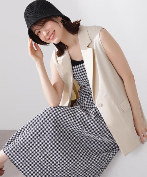 N.(N. Natural Beauty Basic)(エヌエヌナチュラルビューティーベーシック)の「◆シングルブレストテーラードジレ(ベスト・レディース・ブラウン/クリーム/ブラック・MEDIUM)」の19枚目の写真