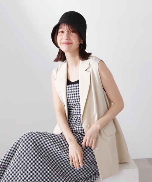 N.(N. Natural Beauty Basic)(エヌエヌナチュラルビューティーベーシック)の「◆シングルブレストテーラードジレ(ベスト・レディース・ブラウン/クリーム/ブラック・MEDIUM)」の21枚目の写真