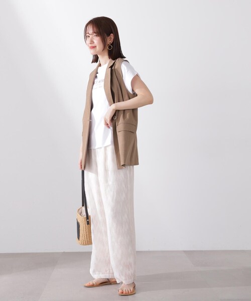 N.(N. Natural Beauty Basic)(エヌエヌナチュラルビューティーベーシック)の「◆シングルブレストテーラードジレ(ベスト・レディース・ブラウン/クリーム/ブラック・MEDIUM)」の16枚目の写真