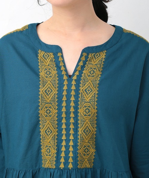 ジオメトリック刺繍プルオーバー（シャツ/ブラウス）｜チチカカ