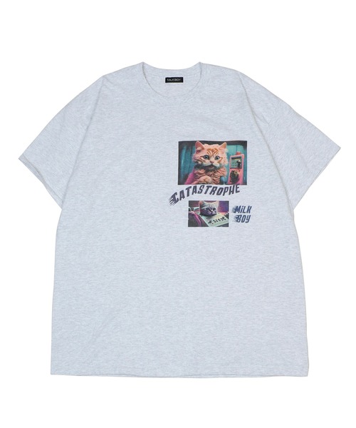 MILKBOY - ミルクボーイ   MILKBOY CAT ねこ Tシャツ ホワイト  Mサイズ ミルクボーイ MILKBOY CAT ねこ Tシャツ ホワイト Mサイズ（CAT