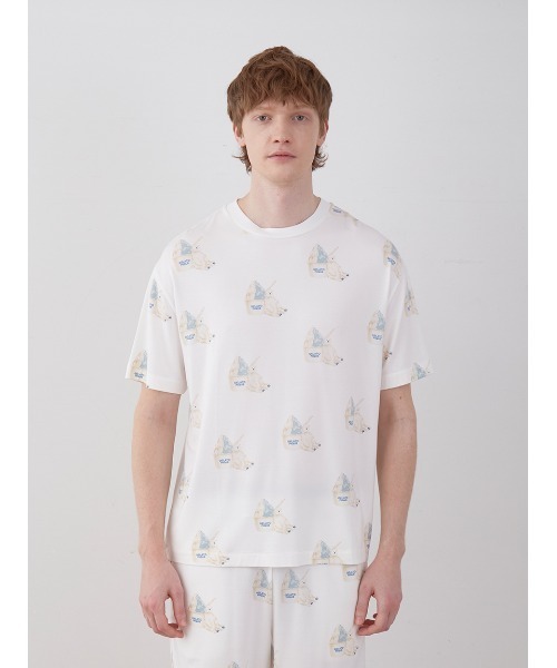 ジェラートピケ 【COOL】しろくま柄Tシャツ& しろくま柄ショートパンツ gelato pique（ジェラートピケ）の「【COOL】しろくま柄Tシャツ