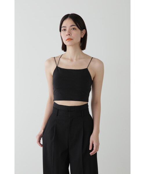 JILL STUART(ジルスチュアート)の「◆クロップドカップ付きインナー(キャミソール・レディース・ホワイト/ブラック・MEDIUM/SMALL)」の4枚目の写真