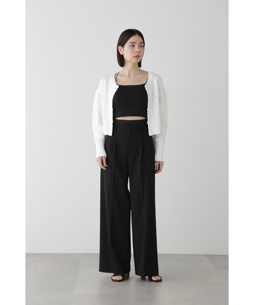 JILL STUART(ジルスチュアート)の「◆クロップドカップ付きインナー(キャミソール・レディース・ホワイト/ブラック・MEDIUM/SMALL)」の8枚目の写真