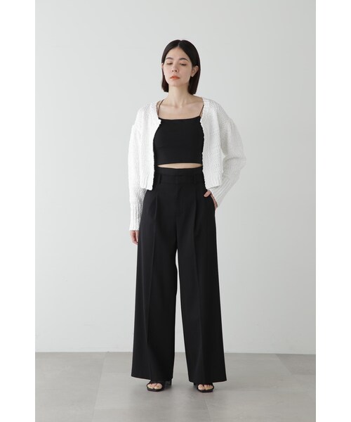 JILL STUART(ジルスチュアート)の「◆クロップドカップ付きインナー(キャミソール・レディース・ホワイト/ブラック・MEDIUM/SMALL)」の9枚目の写真