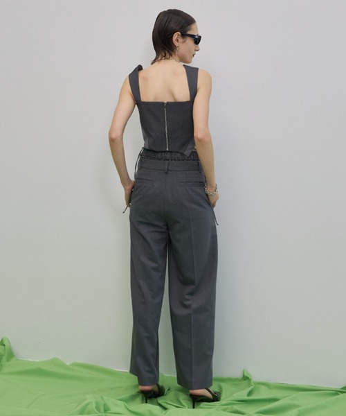 JOSE MOON（ジョゼムーン）の「STRIPE BUSTIER TOPS/ストライプビスチェトップス（キャミソール・レディース・グレー・36/38）」の6枚目の写真