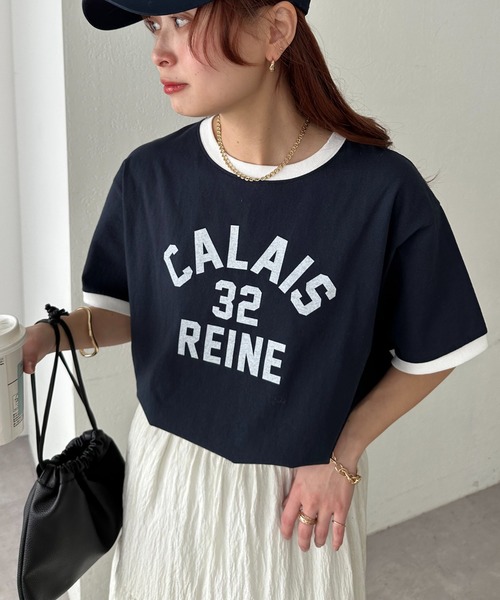 DISCOAT（ディスコート）の「【一枚で着映え◎/WEB限定】ナンバリングリンガーTシャツ（Tシャツ/カットソー・レディース・オフホワイト/ネイビー/イエロー・FREE/SMALL）」の22枚目の写真