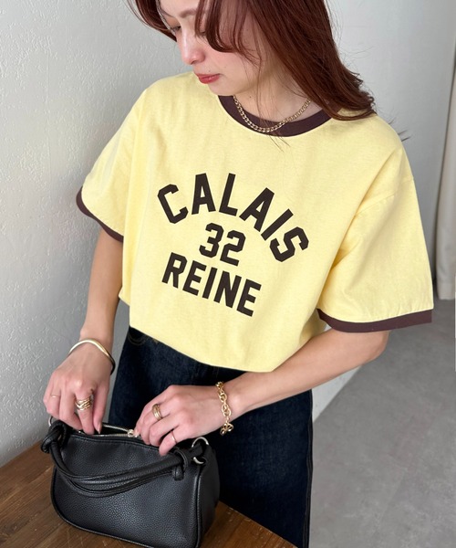 DISCOAT（ディスコート）の「【一枚で着映え◎/WEB限定】ナンバリングリンガーTシャツ（Tシャツ/カットソー・レディース・オフホワイト/ネイビー/イエロー・FREE/SMALL）」の11枚目の写真