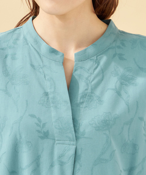 DECOY SINCE 1981(デコイシンスイチキュウハチイチ)の「ジャガードコットンシャツワンピース(シャツワンピース・レディース・ブラック/グリーン・9号/11号/13号)」の6枚目の写真