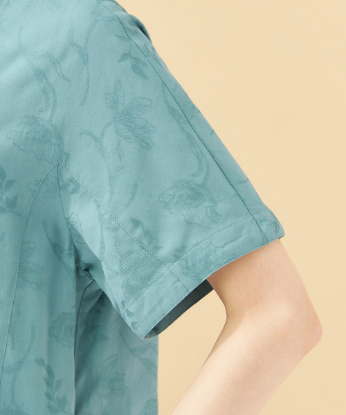 DECOY SINCE 1981(デコイシンスイチキュウハチイチ)の「ジャガードコットンシャツワンピース(シャツワンピース・レディース・ブラック/グリーン・9号/11号/13号)」の9枚目の写真