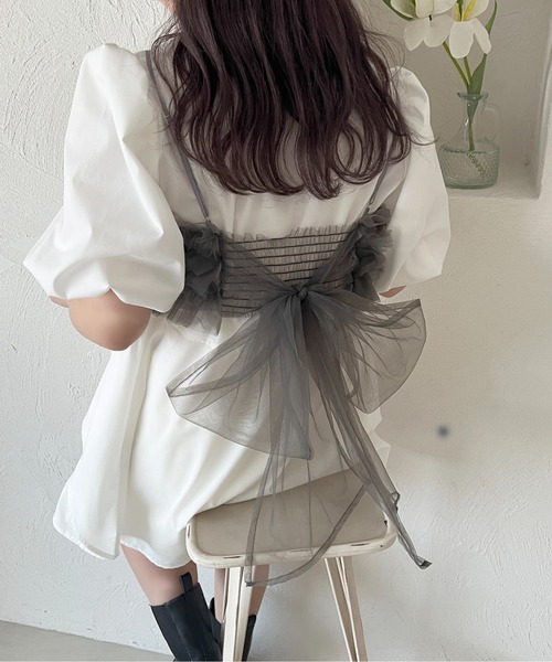 セール】チュールバックリボンビスチェ【ZOZOTOWN限定アイテム