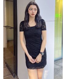 GYDA | ハーフスリーブレースワンピース(ワンピース)